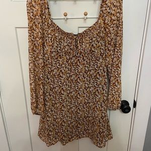 Long sleeve padded dress